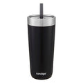 Luxe Stainless Steel Travel Tumbler with Spill-Proof Lid and Straw, 18oz