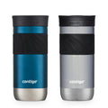 Contigo® SNAPSEAL™ Insulated Stainless Steel Travel Mug with Grip, 16oz., Blueberry Transparent Satin & Gold Morel