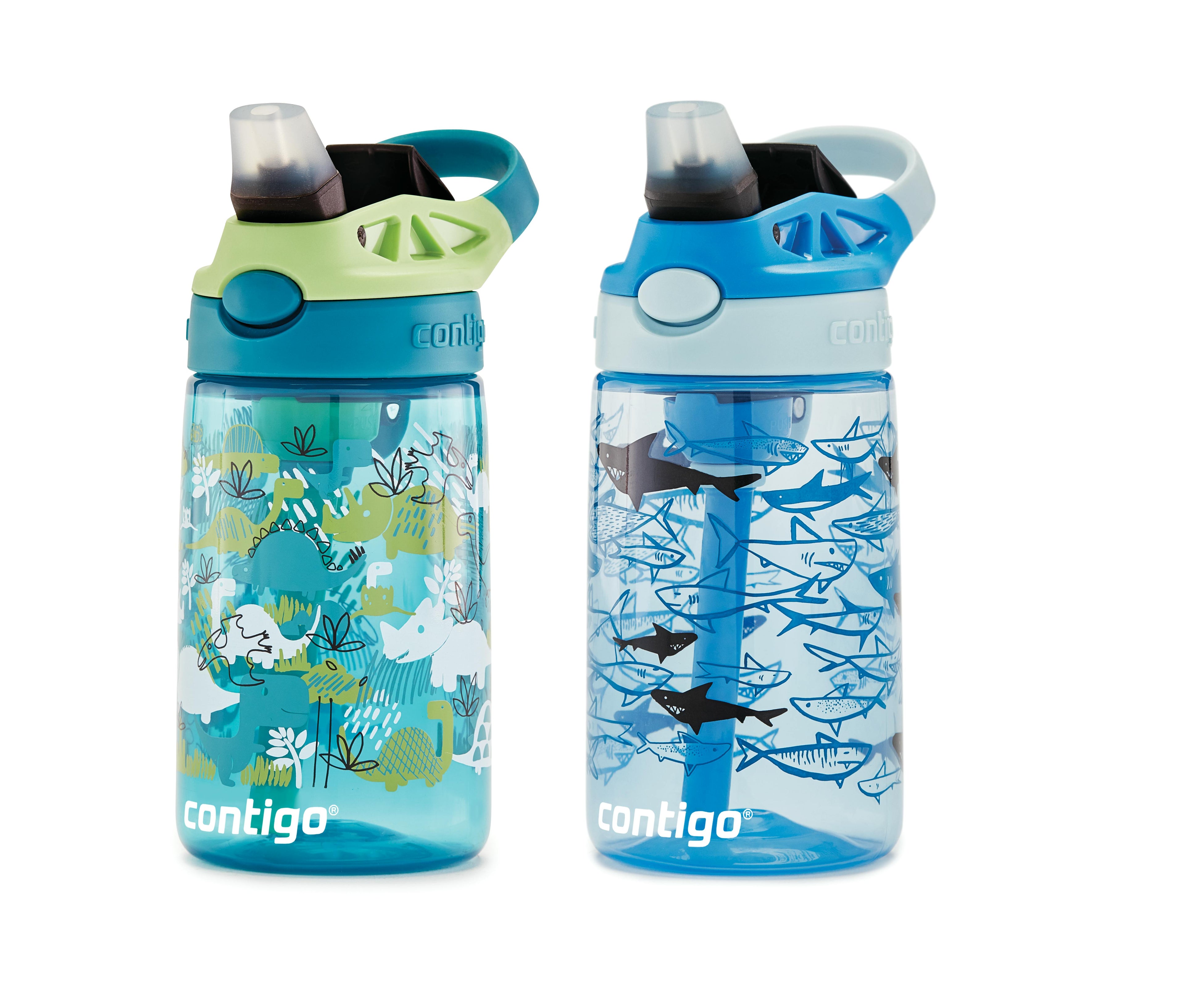 Contigo® Kids Straw Water Bottle with AUTOSPOUT® Lid, 14oz., 2 Pack