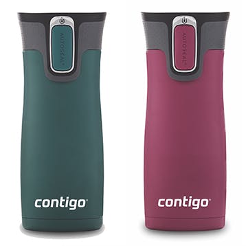 Contigo® West Loop 2.0 Stainless Steel Travel Mug with AUTOSEAL® Lid, 16oz, 2-Pack