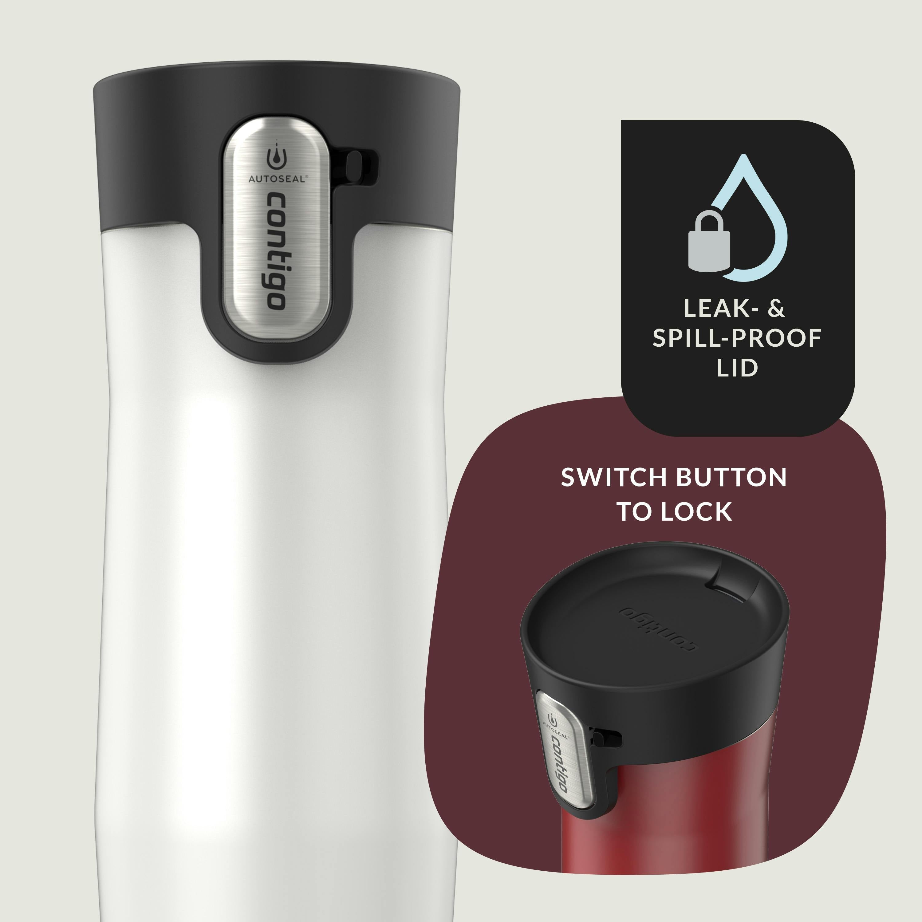 Contigo® AUTOSEAL® West Loop Vacuum-Insulated Stainless Steel Travel Mug with Easy-Clean Lid, 16 oz, 2-Pack
