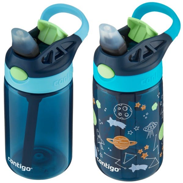 Contigo® Kids Water Bottle with Redesigned AUTOSPOUT® Straw, 14 oz, 2 pack