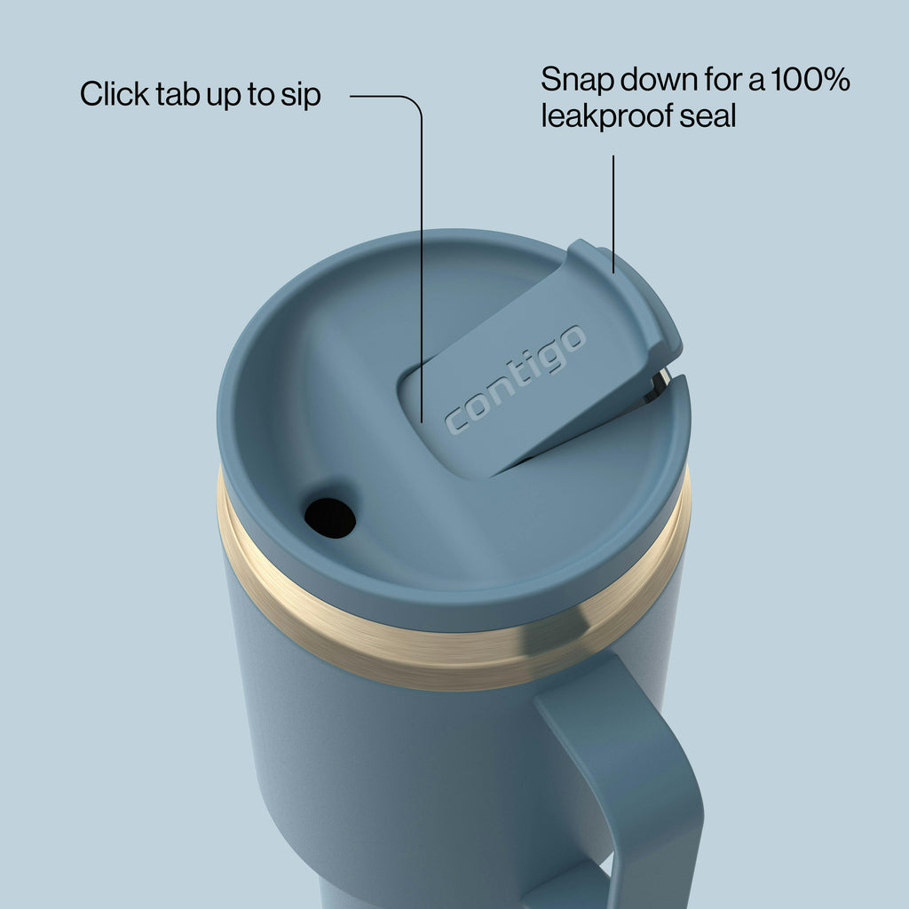 30 oz SnapSeal™ Tumbler (w/ Straw & Handle)