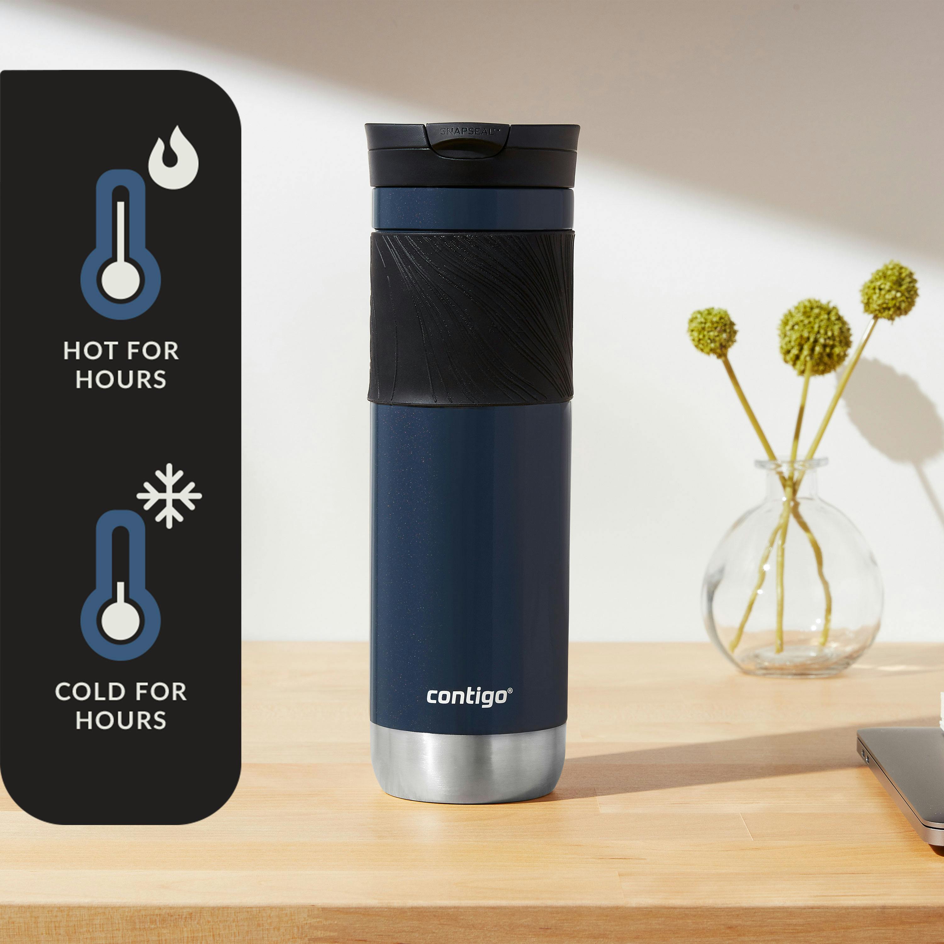 Contigo® Byron 2.0 Stainless Steel Travel Mug with SNAPSEAL™ Lid and Grip, 24oz