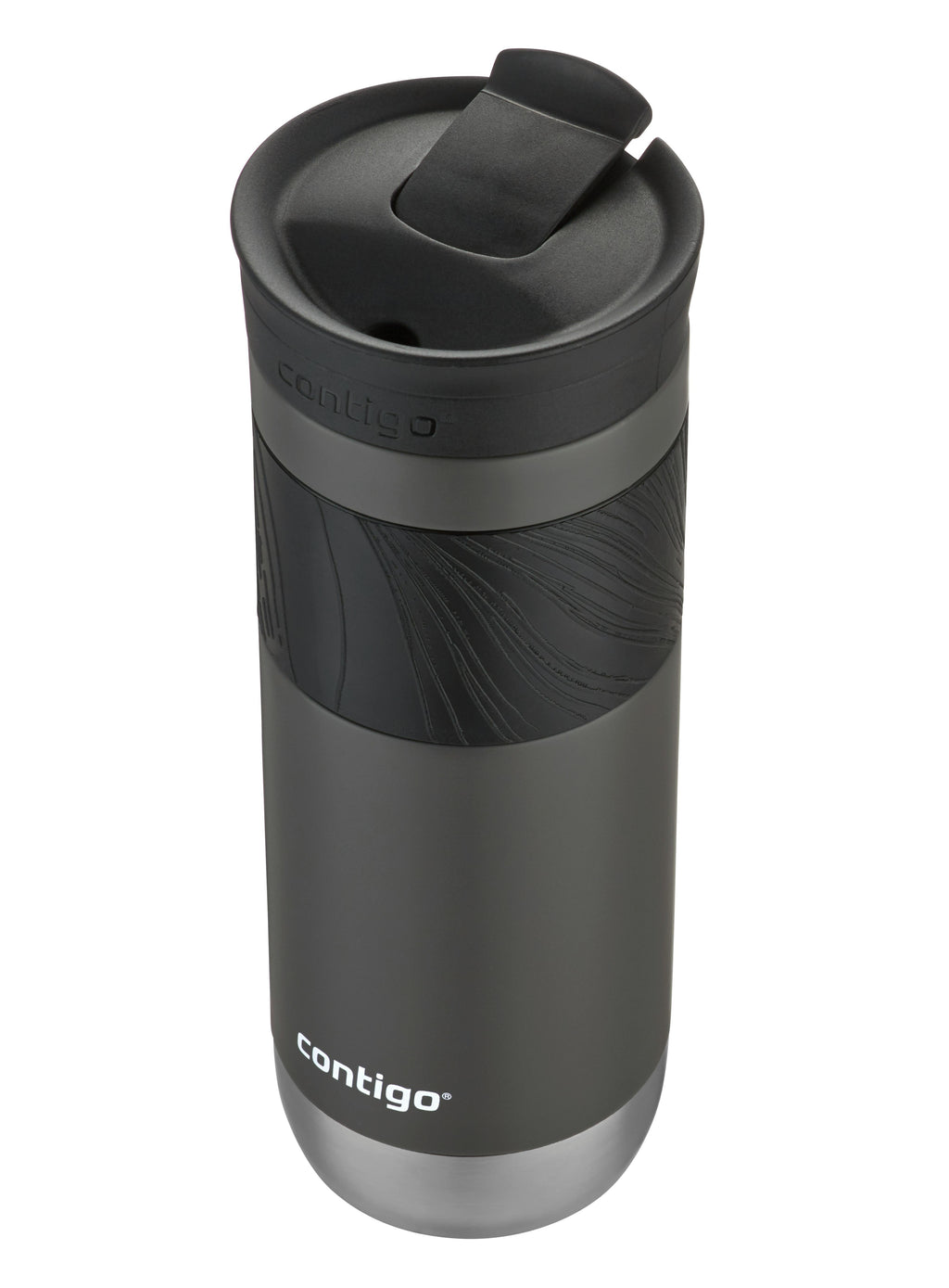 Contigo® SNAPSEAL™ Insulated Stainless Steel Travel Mug with Grip, 20oz., Blue Corn Transparent Satin & Midnight Berry