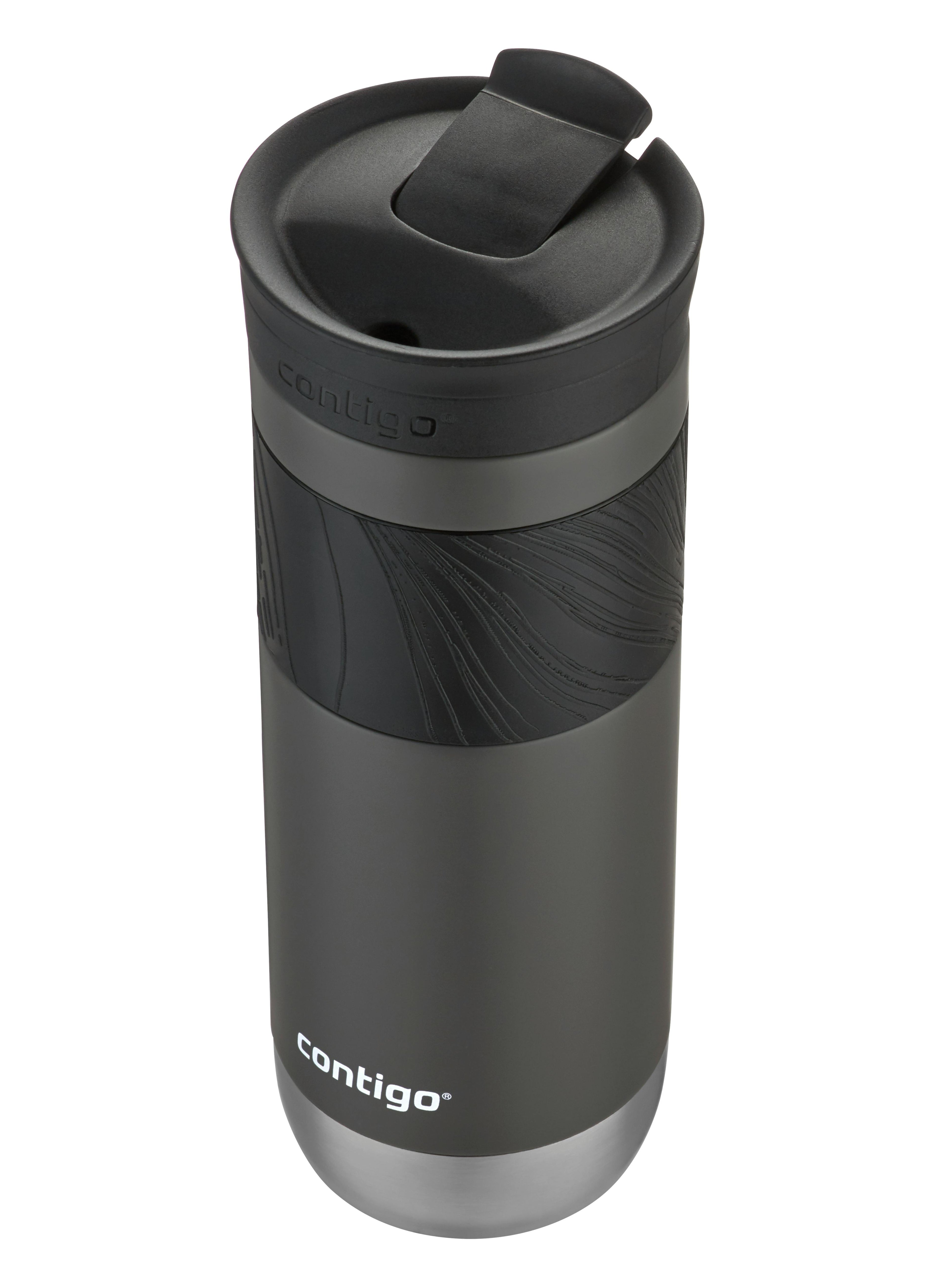 Contigo® SNAPSEAL™ Insulated Stainless Steel Travel Mug with Grip, 20oz., Blue Corn Transparent Satin & Midnight Berry