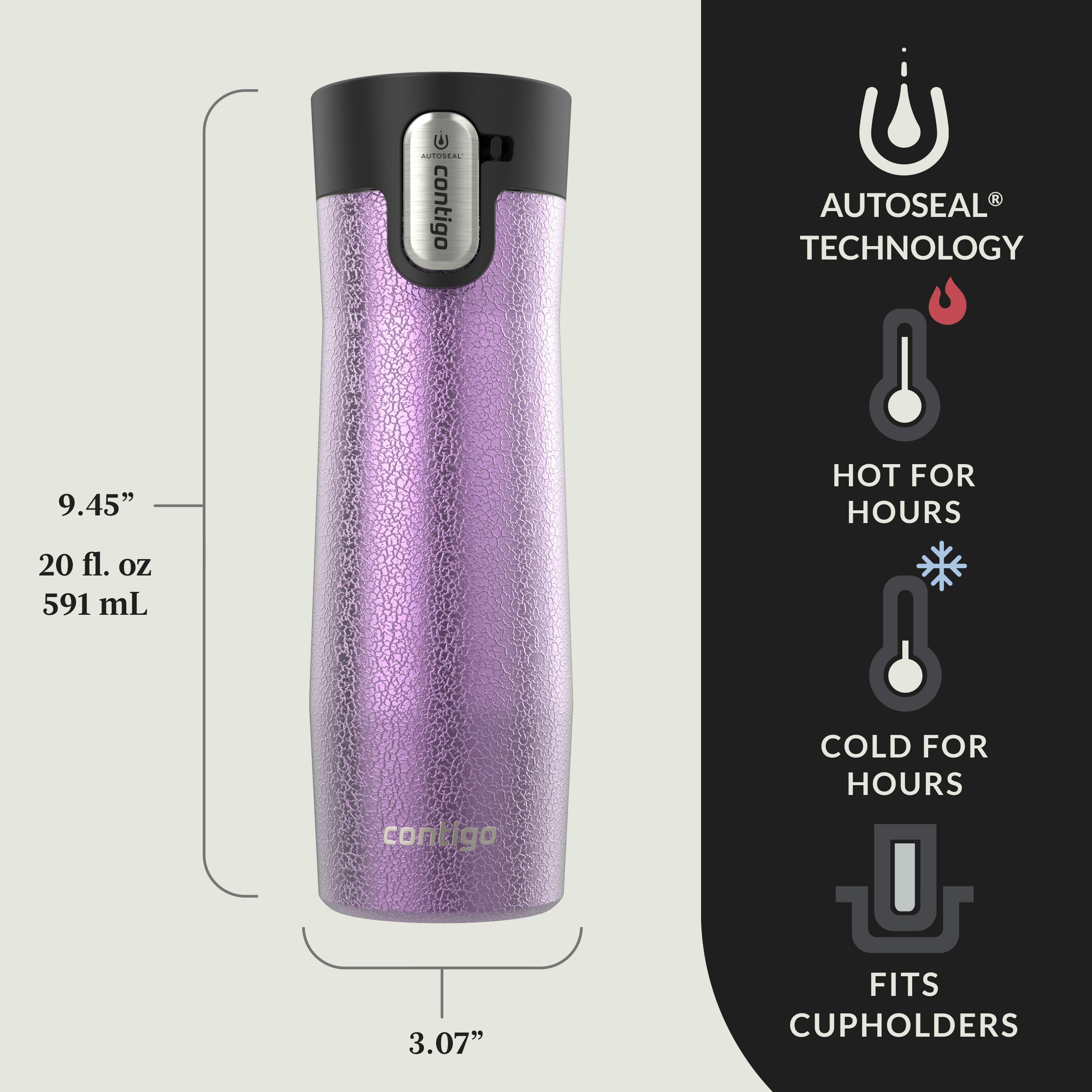 Contigo® AUTOSEAL® West Loop Vacuum-Insulated Stainless Steel Travel Mug with Easy-Clean Lid, 20 oz, 2-Pack