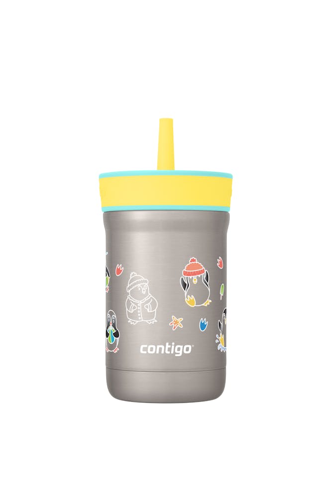 Kids Leighton Spill-Proof Stainless Steel Tumbler with Straw, 12oz C3