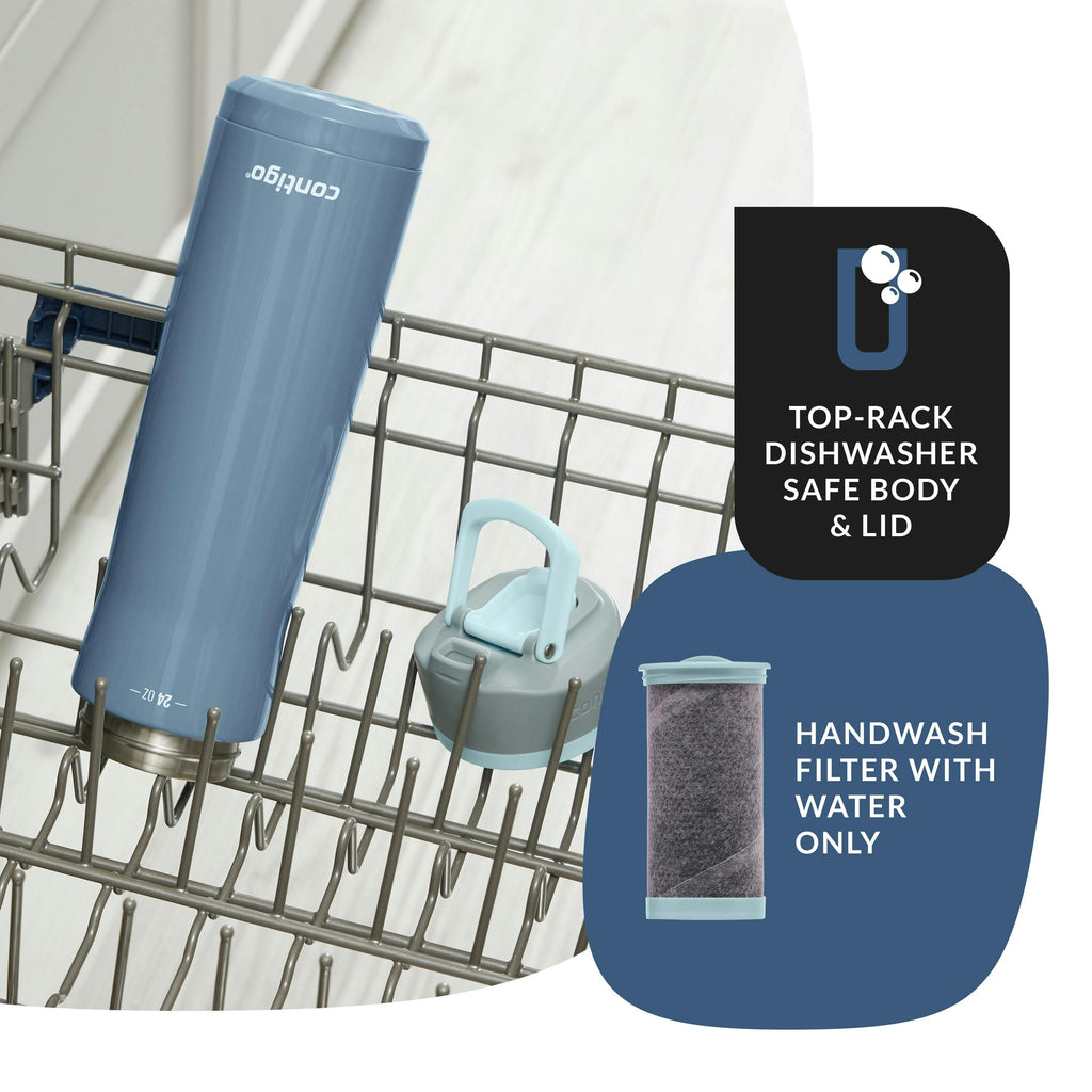 Contigo® Clybourn Chill Freeflow Filtration Stainless Steel Water Bottle with AUTOSEAL® Lid, 24oz
