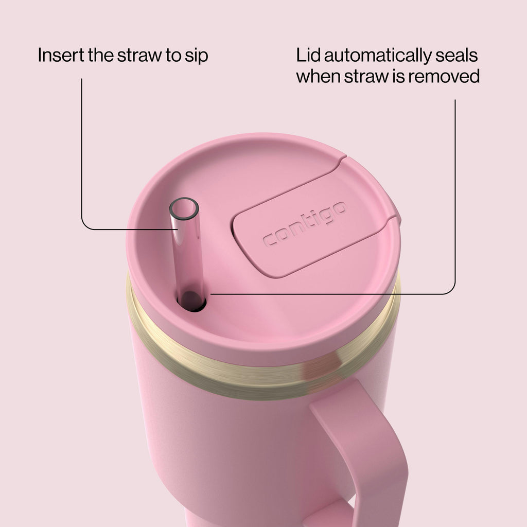 30 oz SnapSeal™ Tumbler (w/ Straw & Handle)