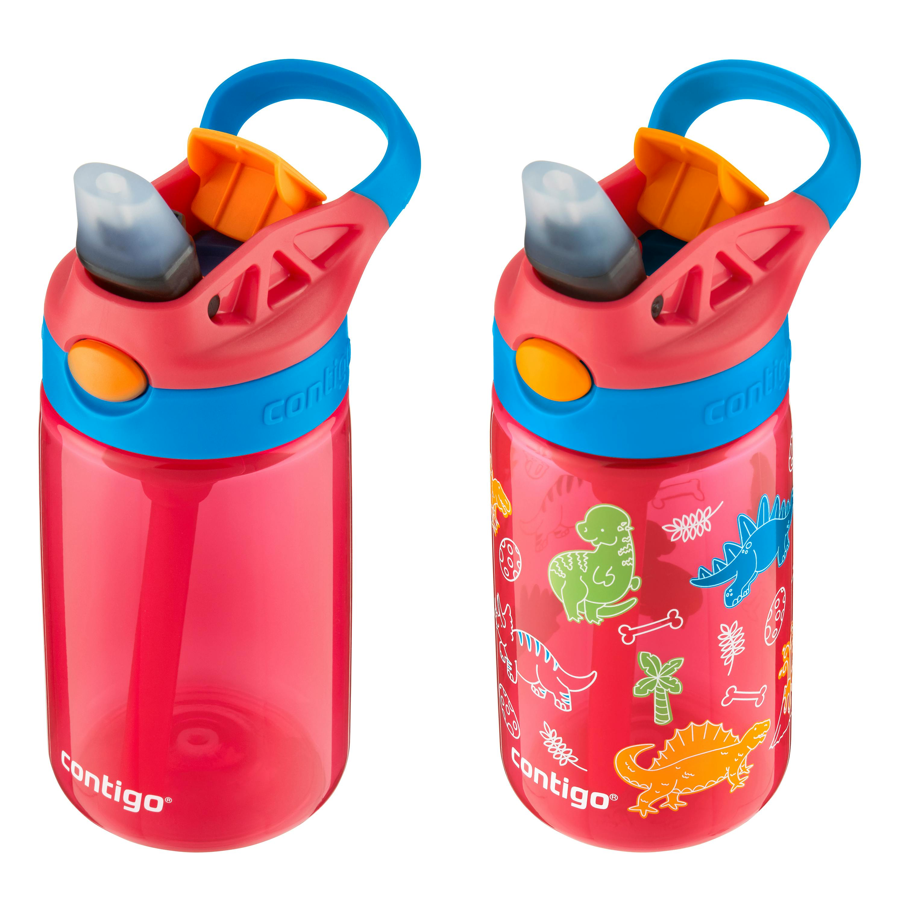 Contigo® Kids Water Bottle with Redesigned AUTOSPOUT® Straw, 14 oz, 2 pack