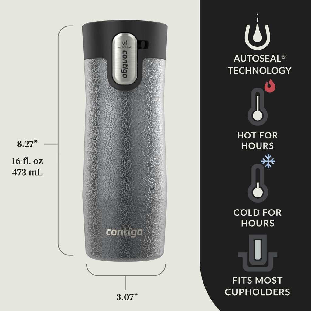 Contigo® AUTOSEAL® West Loop Vacuum-Insulated Stainless Steel Travel Mug with Easy-Clean Lid, 16 oz