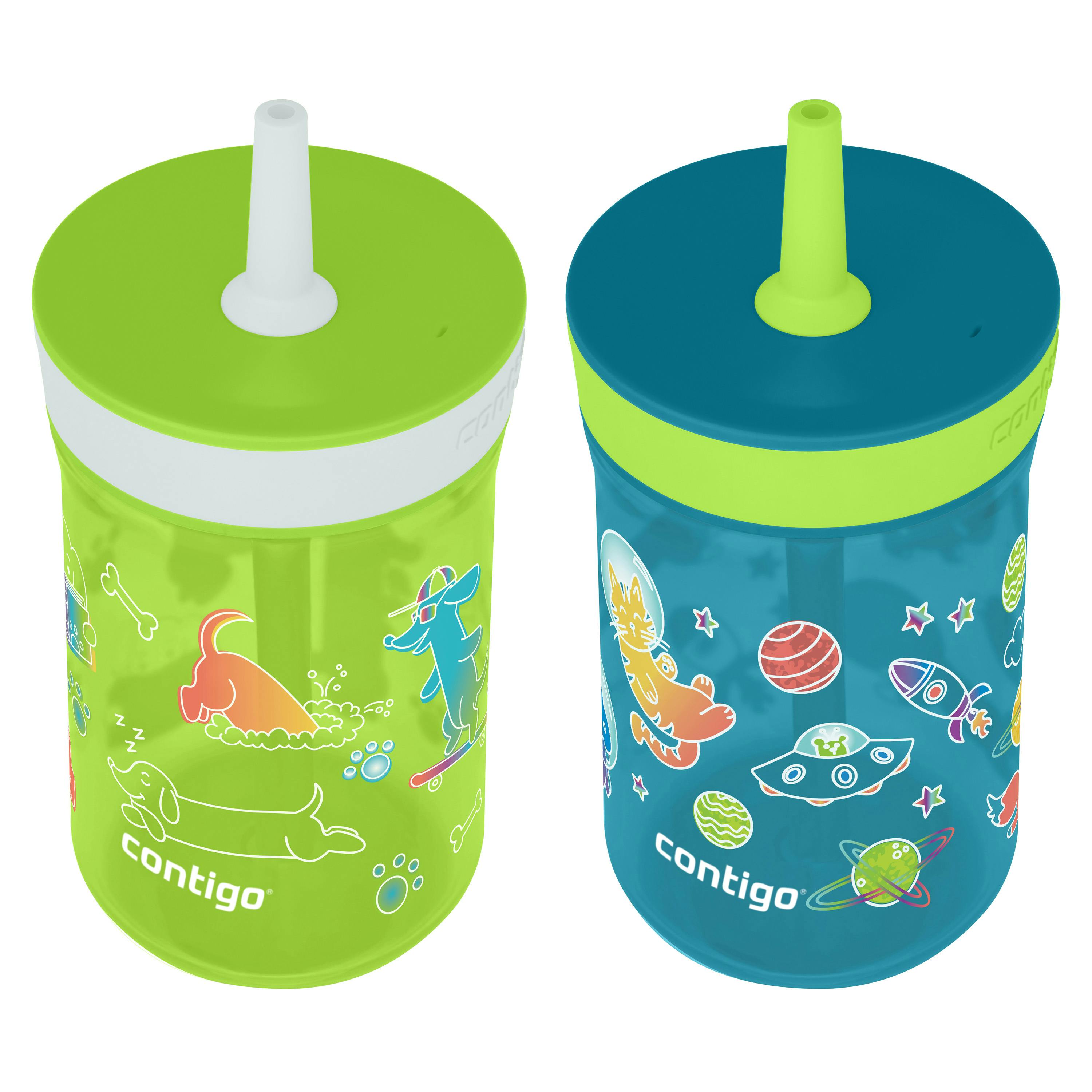 Contigo® Kids’ Leighton Straw Tumbler with Spill-Proof Leak-Proof Lid, 14oz