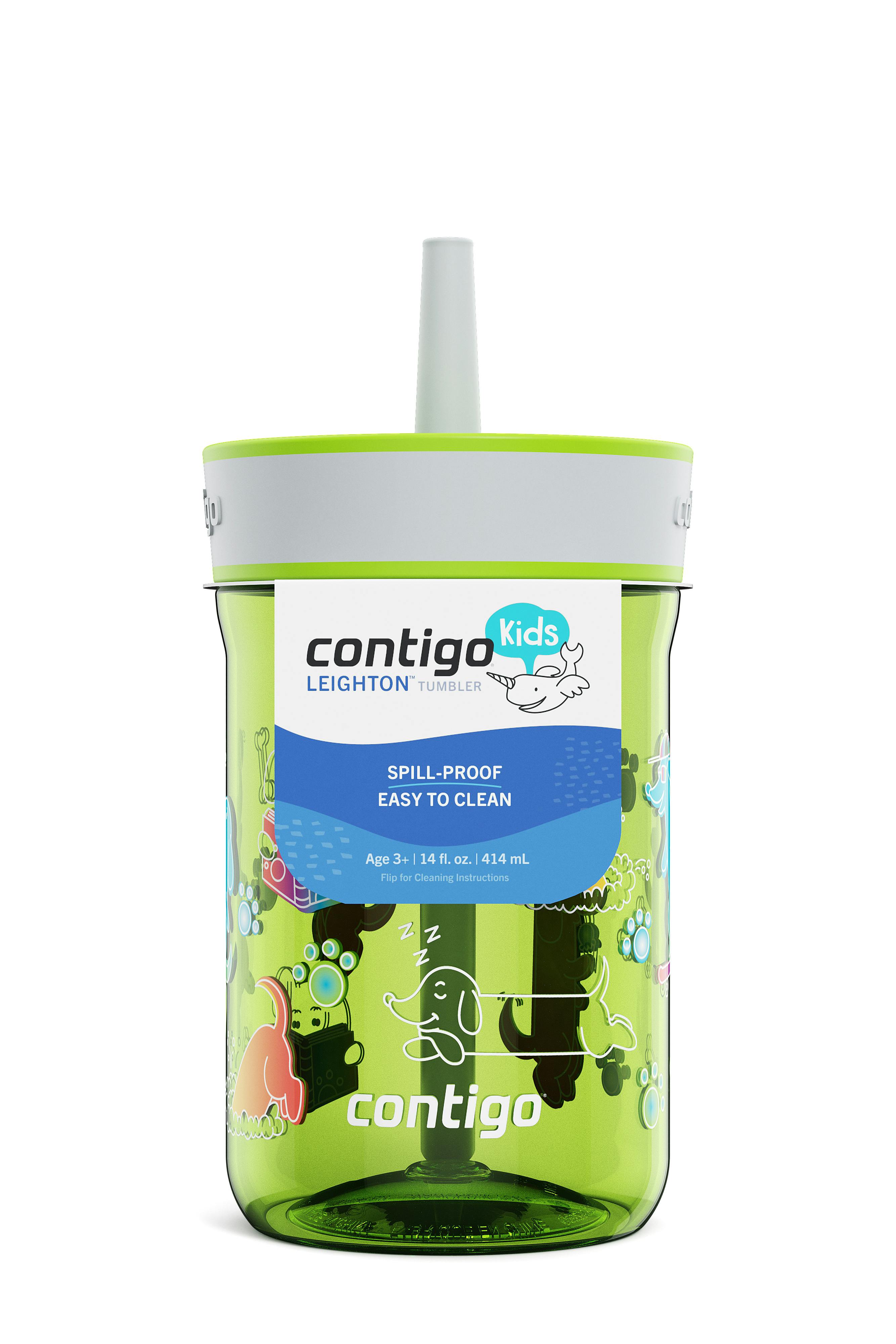 Contigo® Kids’ Leighton Straw Tumbler with Spill-Proof Leak-Proof Lid, 14oz