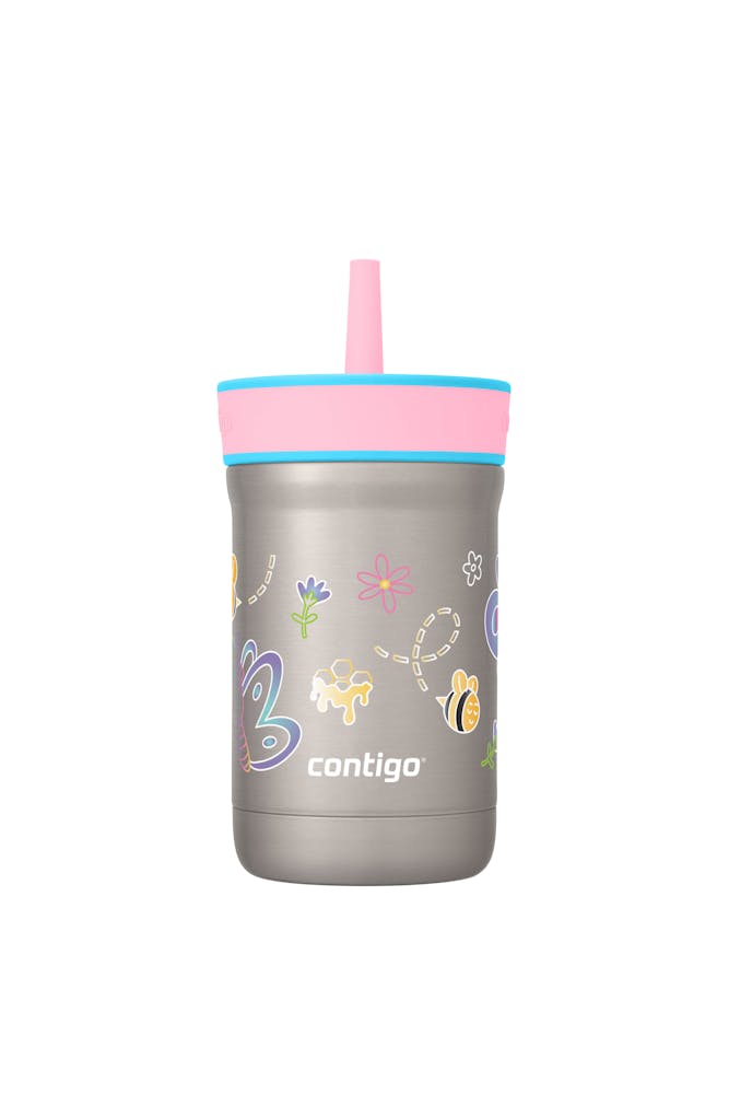 Kids Leighton Spill-Proof Stainless Steel Tumbler with Straw, 12oz C3